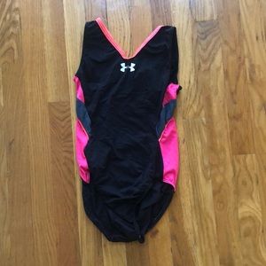 Adult Small Pink and Black Underarmour Leotard